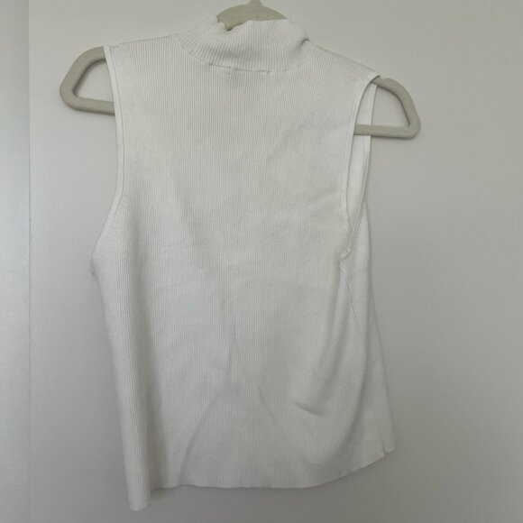 Madewell Wide Rib Mockneck Sweater Tank cream XL - Picture 4 of 5